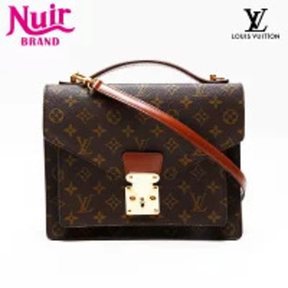 Louis Vuitton Monogram Monceau Shoulder Bag Brown